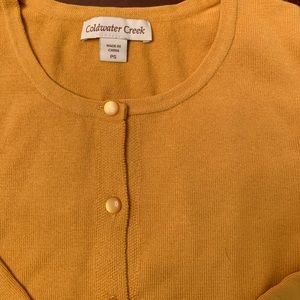 Coldwater Creek mustard cardigan